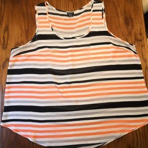torrid Tops - Torrid Striped Lightweight Pocket Tank torrid Tops - Torrid Striped Lightweight Pocket Tank